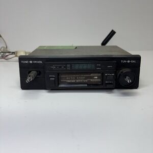 Vtg Pyramid Two Knob Old School Car Cassette AM/FM Stereo 340DGL UNTESTED